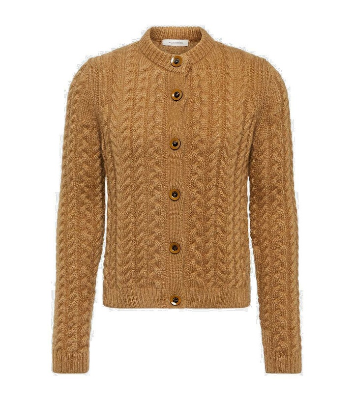 Photo: Wales Bonner Cable-knit mohair-blend cardigan