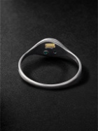 Seb Brown - Mask Silver, Citrine and Turquoise Ring - Silver