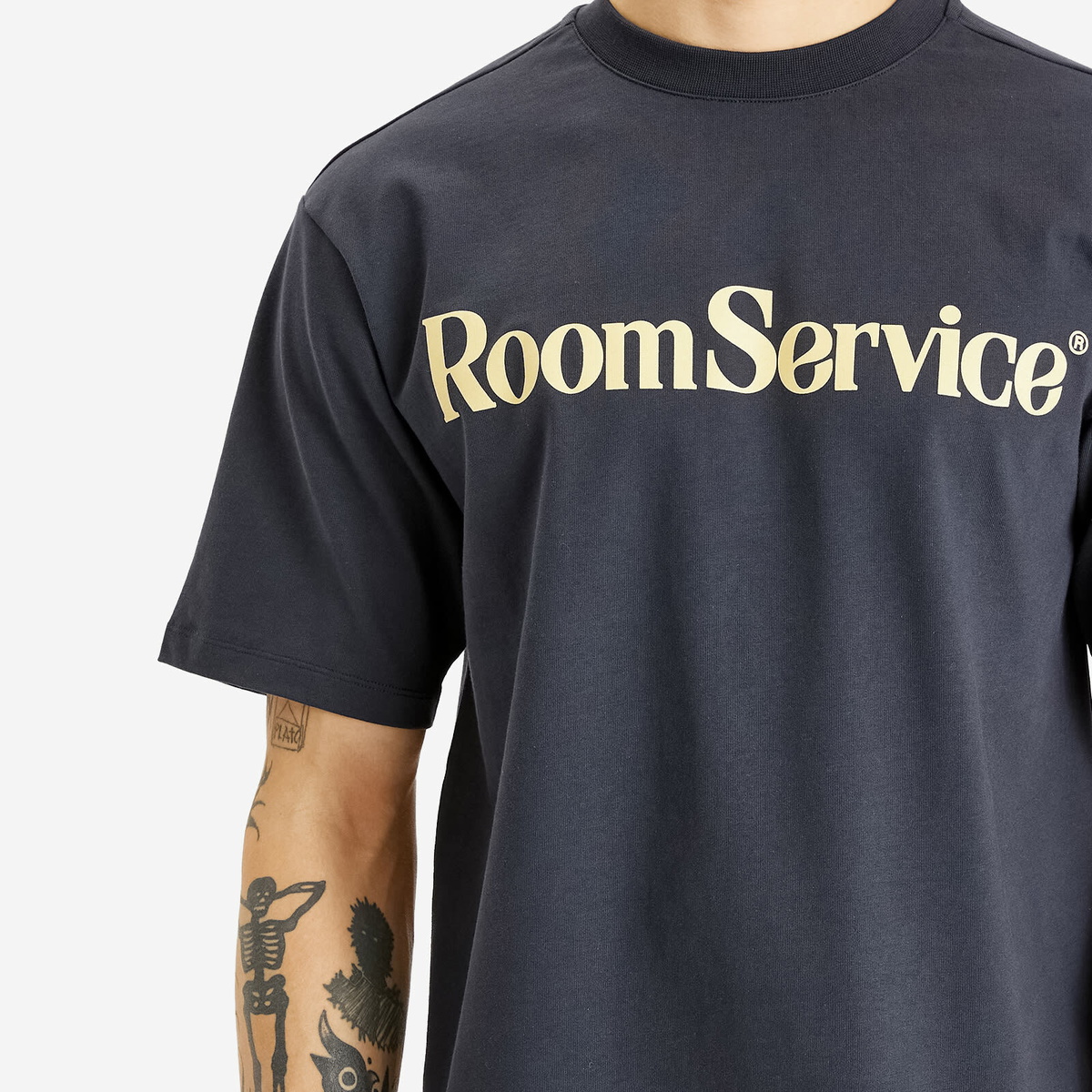 Late Checkout Men's Room Service T-Shirt in Navy