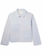 Thom Browne - Striped Cotton-Seersucker Bomber Jacket - Blue