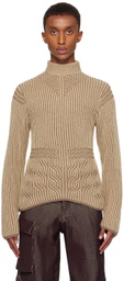 Isa Boulder SSENSE Exclusive Beige Rover Twisty Turtleneck