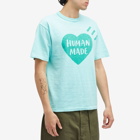 Human Made Men's Garment Dyed Big Heart T-Shirt in Green