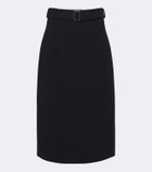 'S Max Mara Belted virgin wool midi skirt