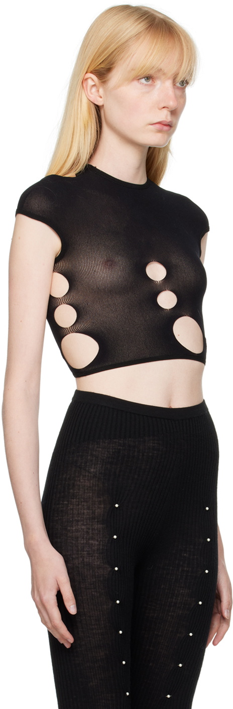 Rui Black Cutout T-Shirt