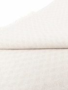 Johnstons Of Elgin Neutral Weave Wool Fringed Throw