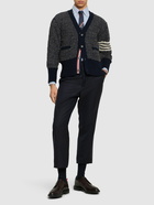 THOM BROWNE - Tuck Stitch Classic V Neck Cardigan