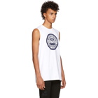 Balmain White Imprime Monnaie Tank Top