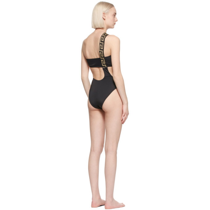VERSACE One-shoulder cutout swimsuit