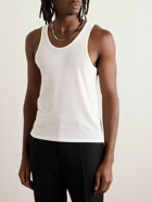 SECOND / LAYER - Los Niños Slim-Fit Ribbed TENCEL™ Lyocell and Wool-Blend Tank Top - White