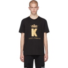 Dolce and Gabbana Black King Patch T-Shirt