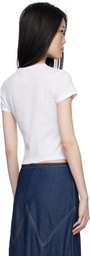 Anna Sui White Crewneck Beach Girl Baby T-shirt