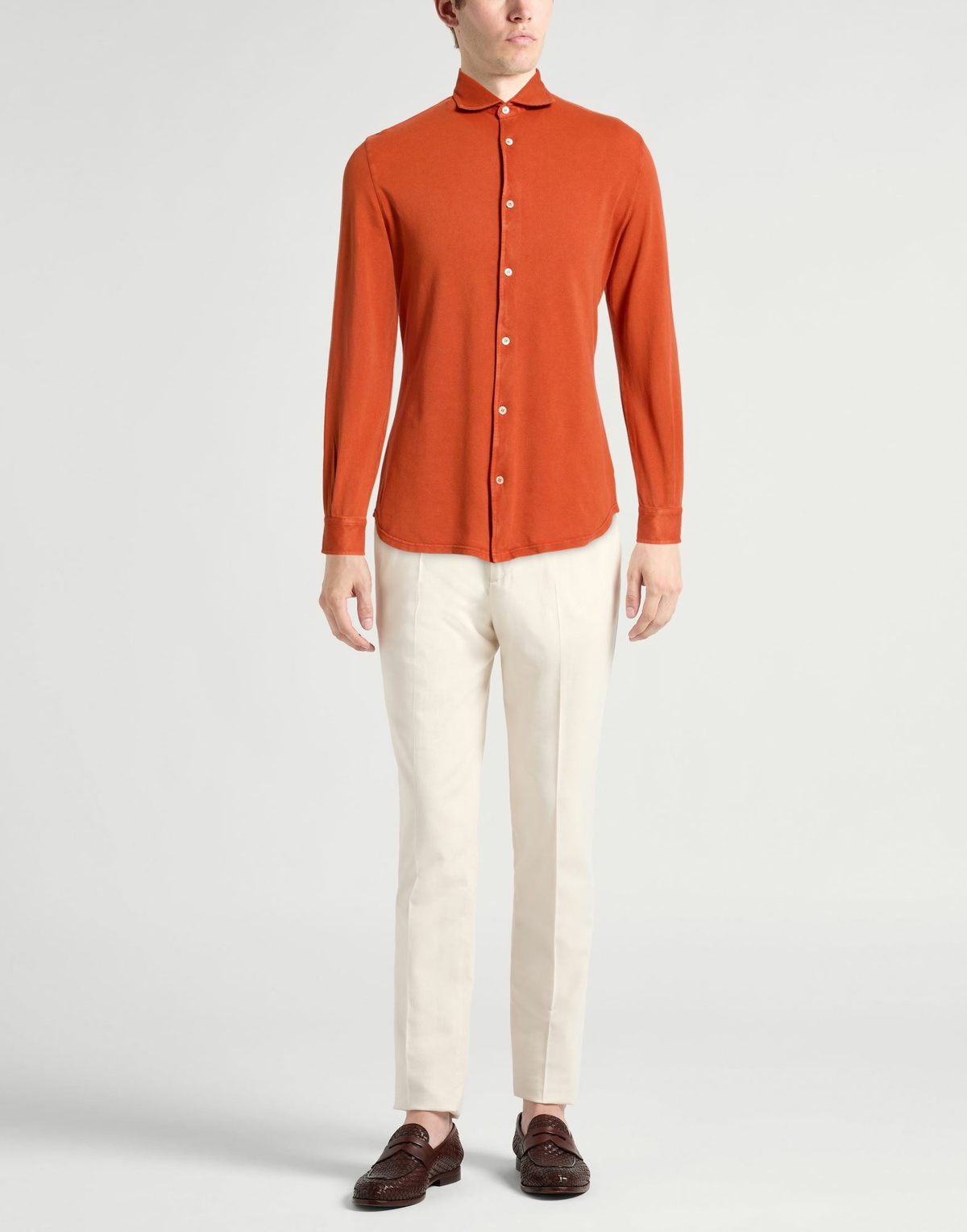 Fedeli Mens Shirt Rust