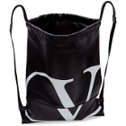 Valentino Black Go Logo Backpack