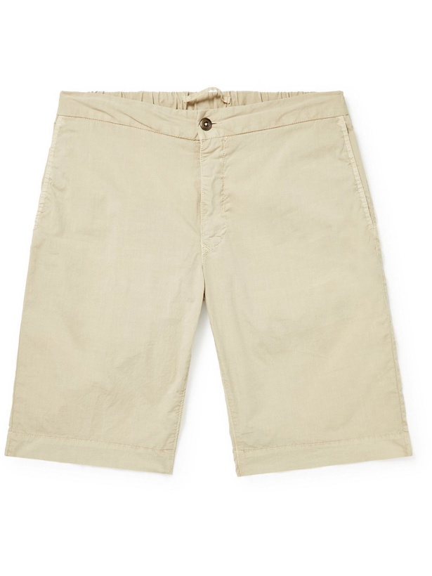 Photo: Incotex - Slim-Fit Cotton-Blend Bermuda Shorts - Neutrals