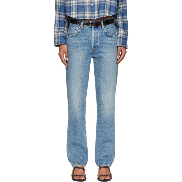 Photo: Citizens of Humanity Blue 90s High Rise Straight Jeans