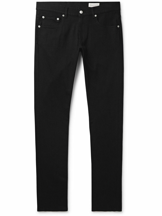 Photo: Alexander McQueen - Skinny-Fit Logo-Embroidered Jeans - Black