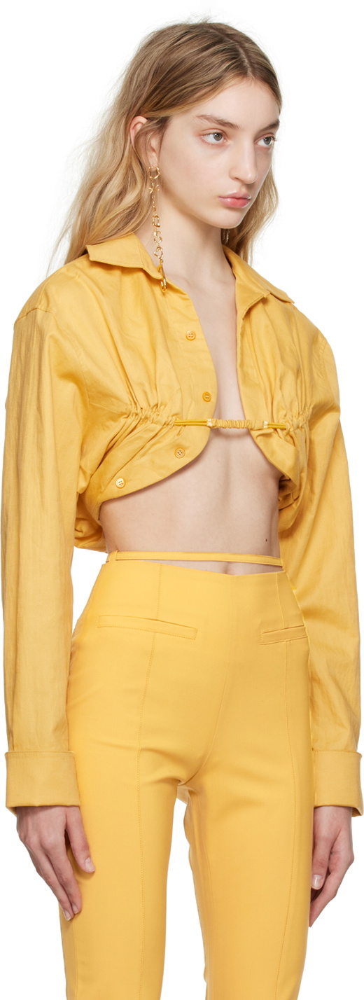 Jacquemus Yellow Le Raphia 'La Chemise Machou' Shirt