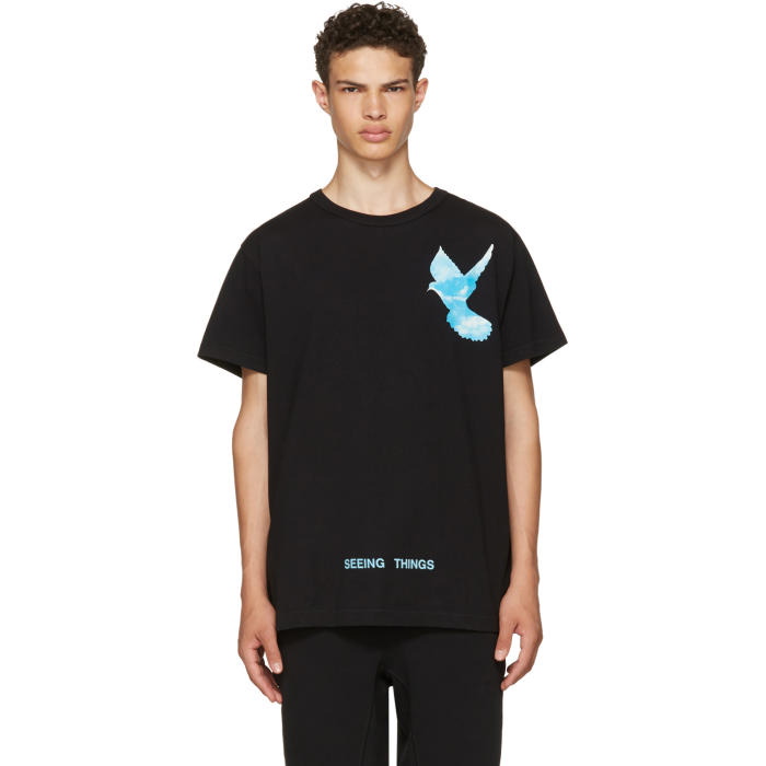 Photo: Off-White Black Not Real Dove T-Shirt 
