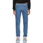 Versace Blue Slim Medusa Head Jeans