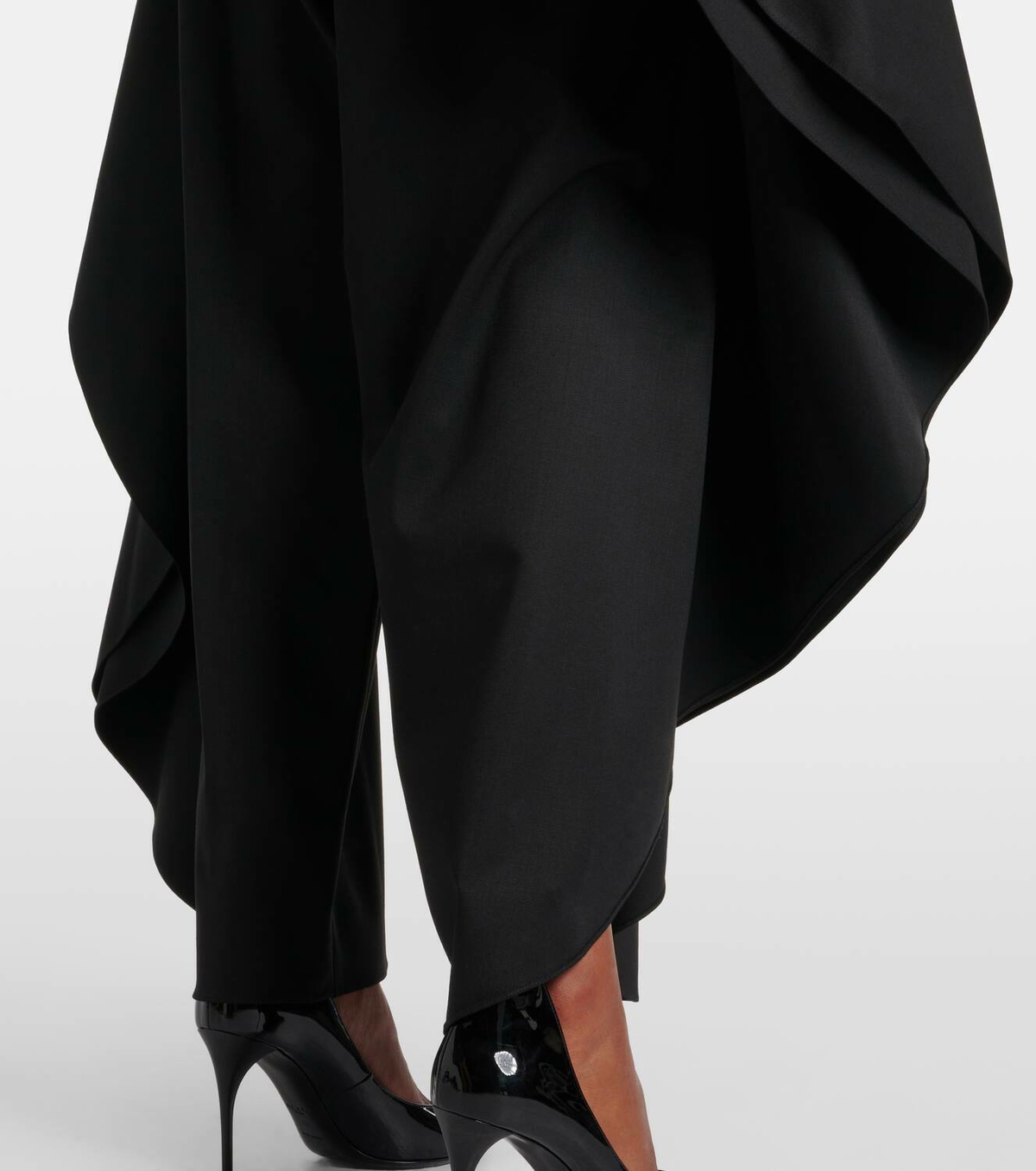 Alaïa Open-back wool grain de poudre jumpsuit