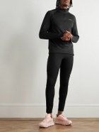 DISTRICT VISION - Slim-Fit Logo-Print Recycled Tech-Fleece Half-Zip Jacket - Black