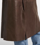 Nour Hammour Tate suede trench coat