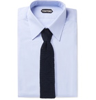 TOM FORD - Slim-Fit Cotton-Poplin Shirt - Blue