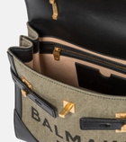 Balmain - B-Buzz 23 leather-trimmed shoulder bag