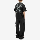 Off-White Men's Vibe Arrow Skate T-Shirt in Black/Aqua