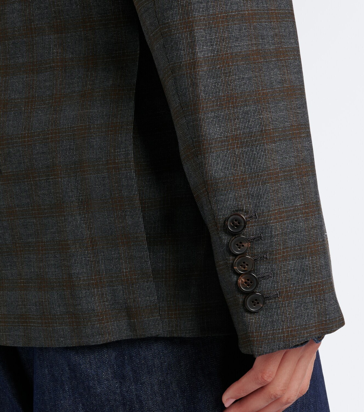 Dries Van Noten Checked double-breasted wool blazer