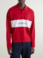Versace - Polo Cotton Logo Embroidery Shirt - Red