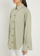Victoria Beckham Crepe Shirt Sage
