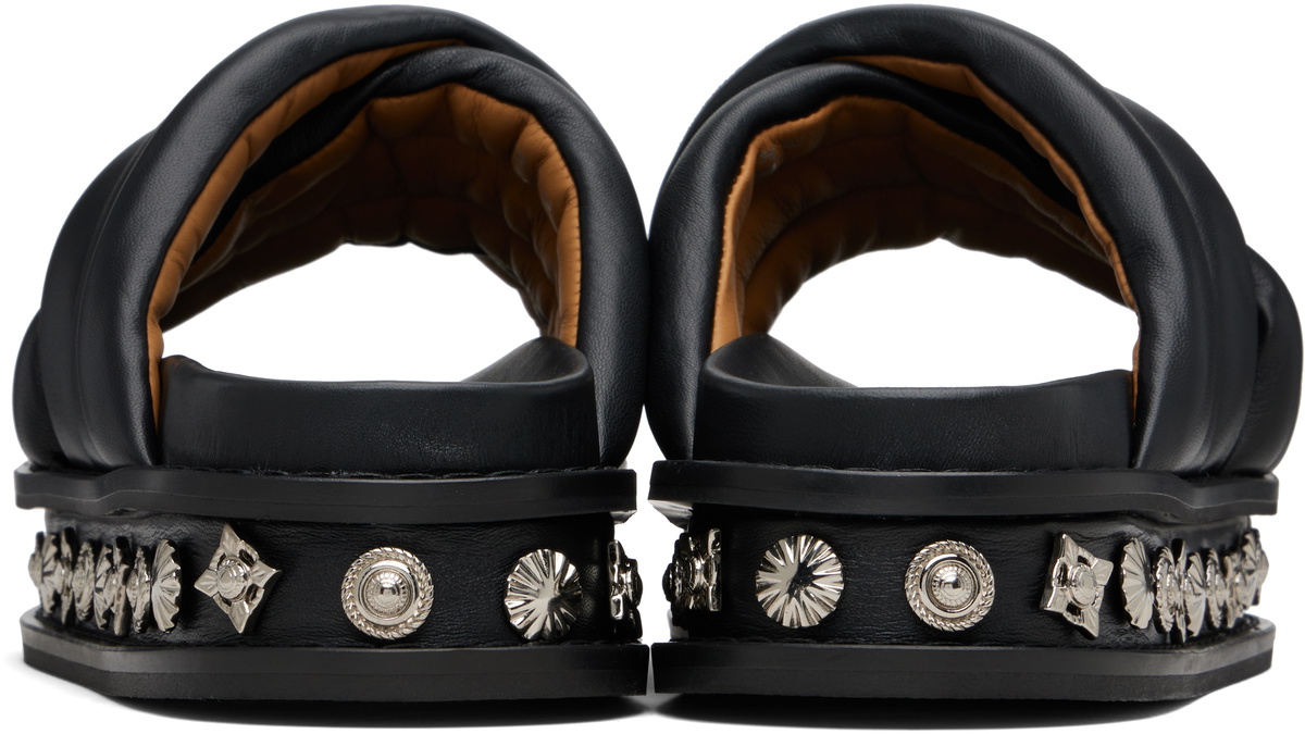 Toga Virilis Black Soft Leather Sandals