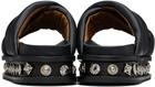Toga Virilis Black Soft Leather Sandals