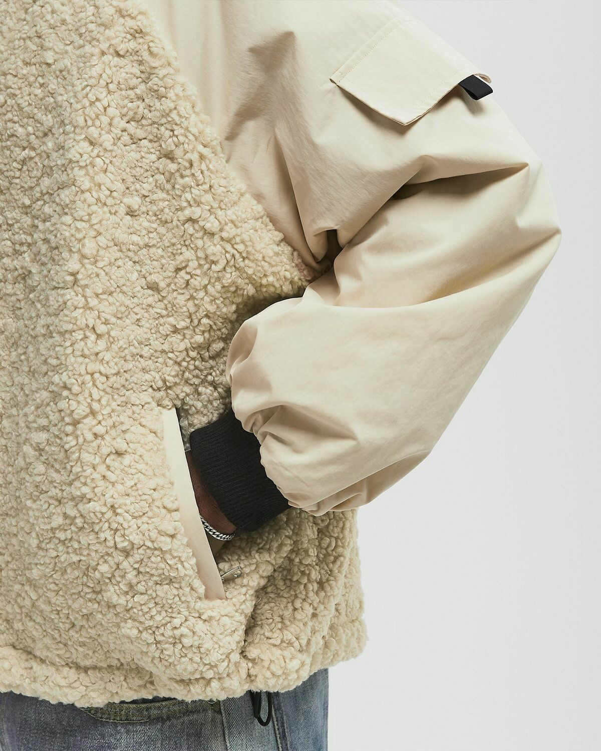 JW Anderson COLOUR BLOCK TRACK TOP Beige Mens Bomber Jackets