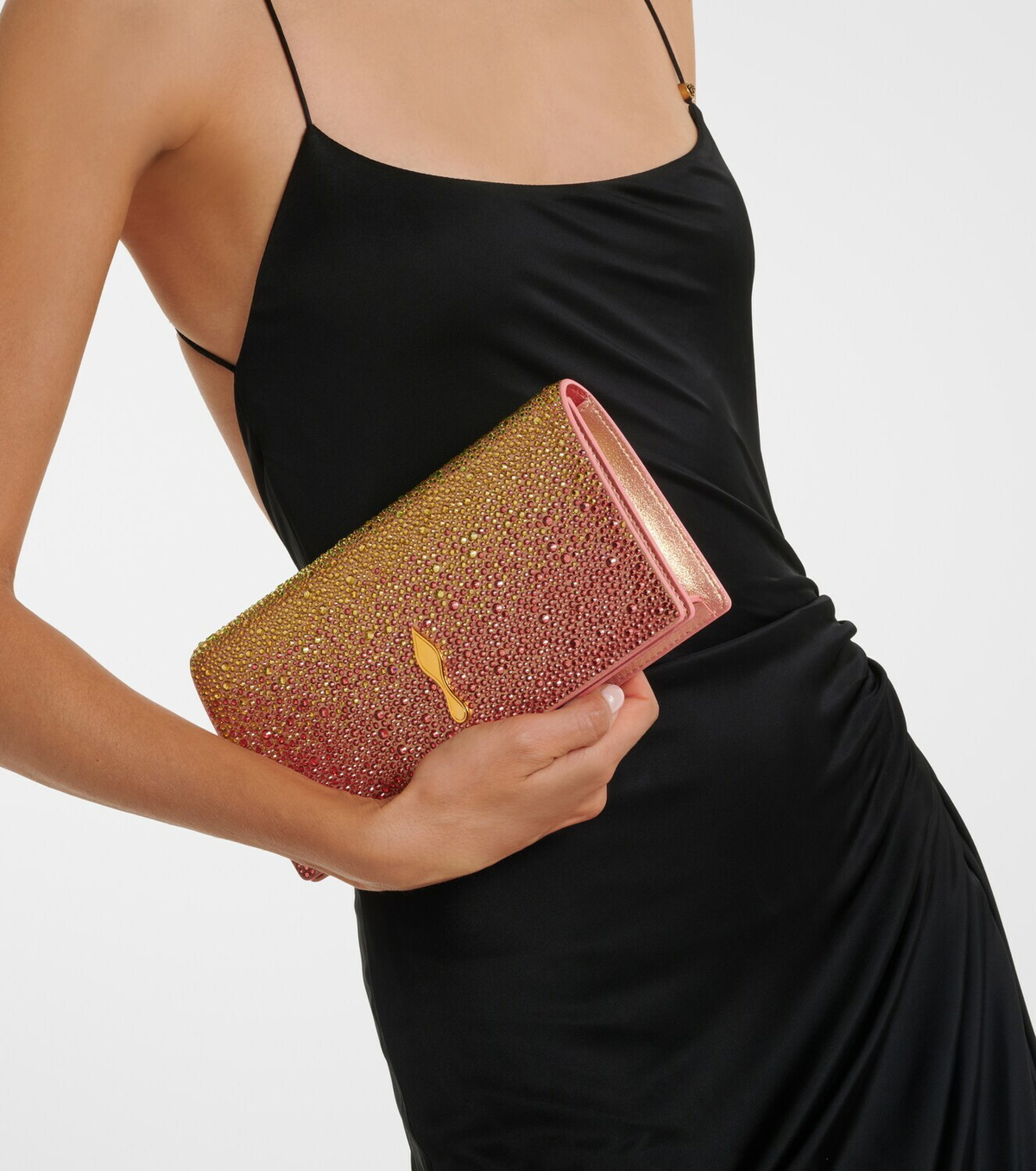 Christian Louboutin Bettina Small embellished leather clutch