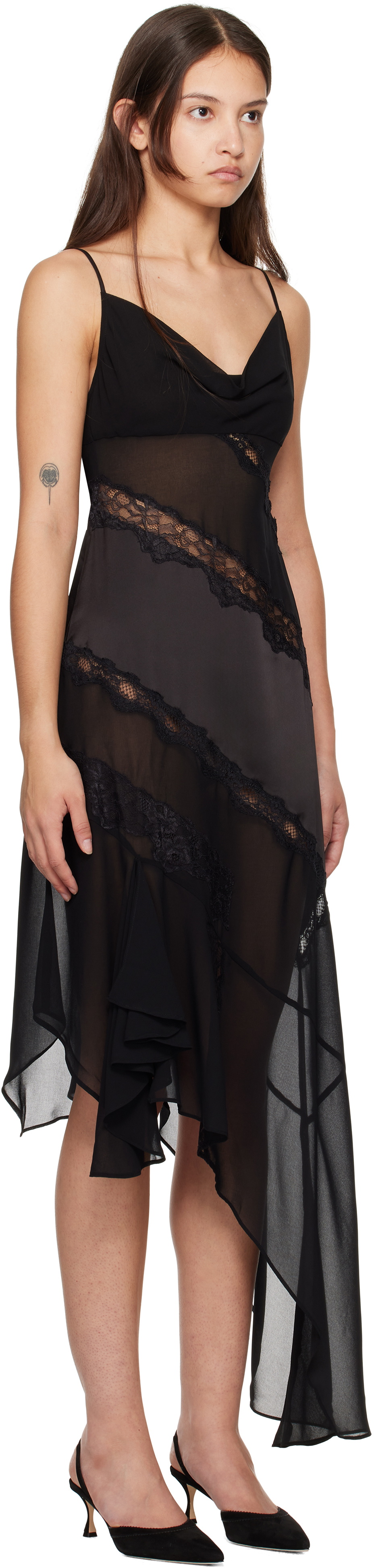 GUIZIO Black Leah Midi Dress GUIZIO GUIZIO Black Leah Midi Dress GUIZIO