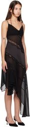 GUIZIO Black Leah Midi Dress