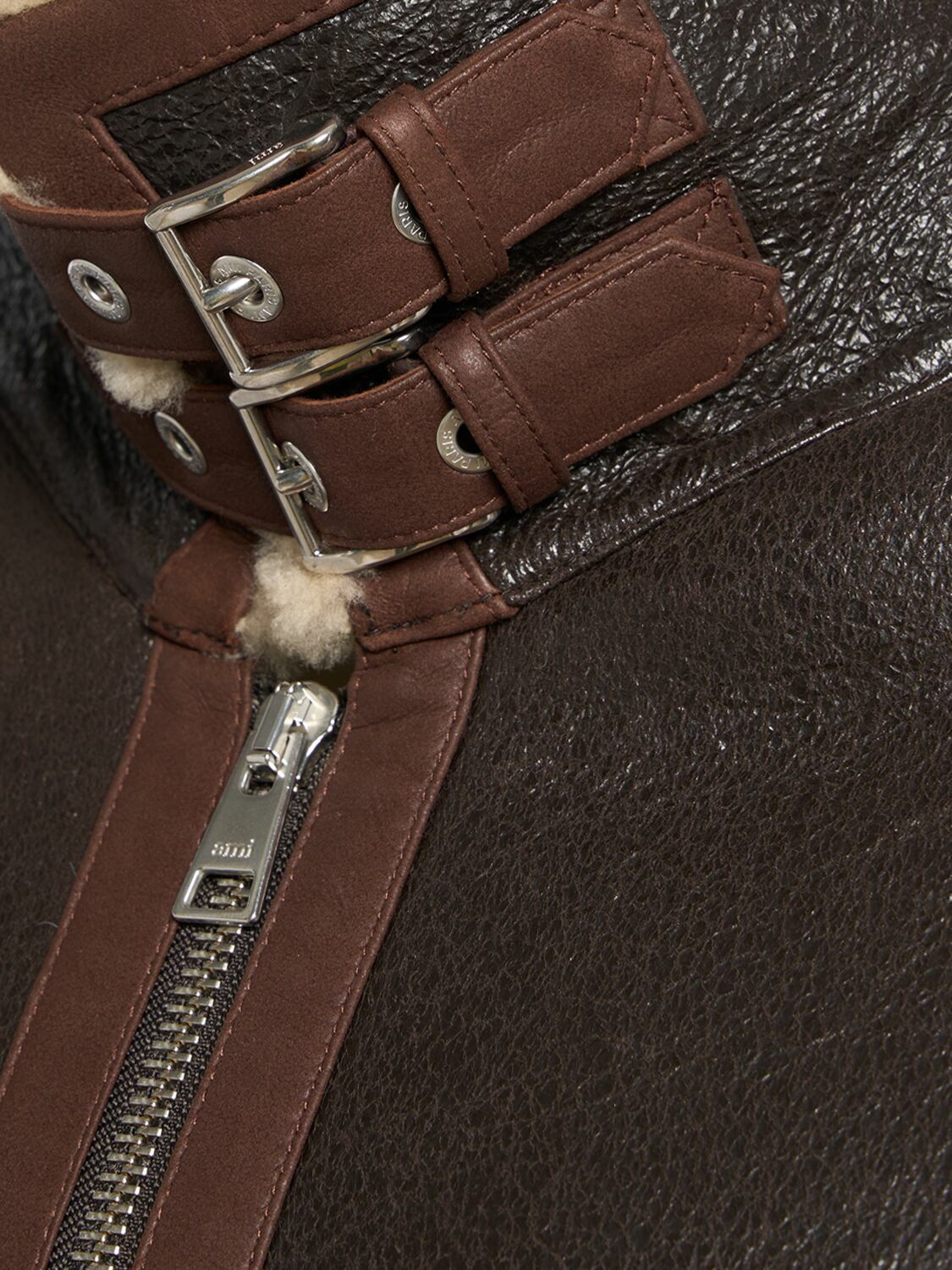 AMI PARIS Shearling Zipped Jacket