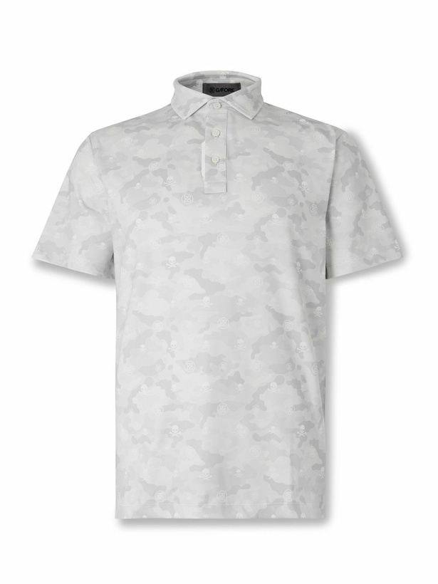 Photo: G/FORE - Icon Camouflage-Print Tech-Jersey Golf Polo Shirt - Gray