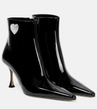 Mach & Mach - Embellished patent leather ankle boots