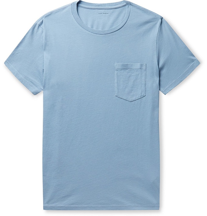 Photo: Club Monaco - Williams Garment-Dyed Cotton T-Shirt - Blue