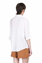 120% Lino Shirt In White Linen