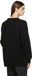 Paco Rabanne Black Oversized Asymmetrical Sweater