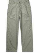 Kaptain Sunshine - Baker Straight-Leg Cotton Trousers - Green