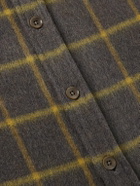 The Elder Statesman - Checked Brushed Wool-Blend Overshirt - Brown
