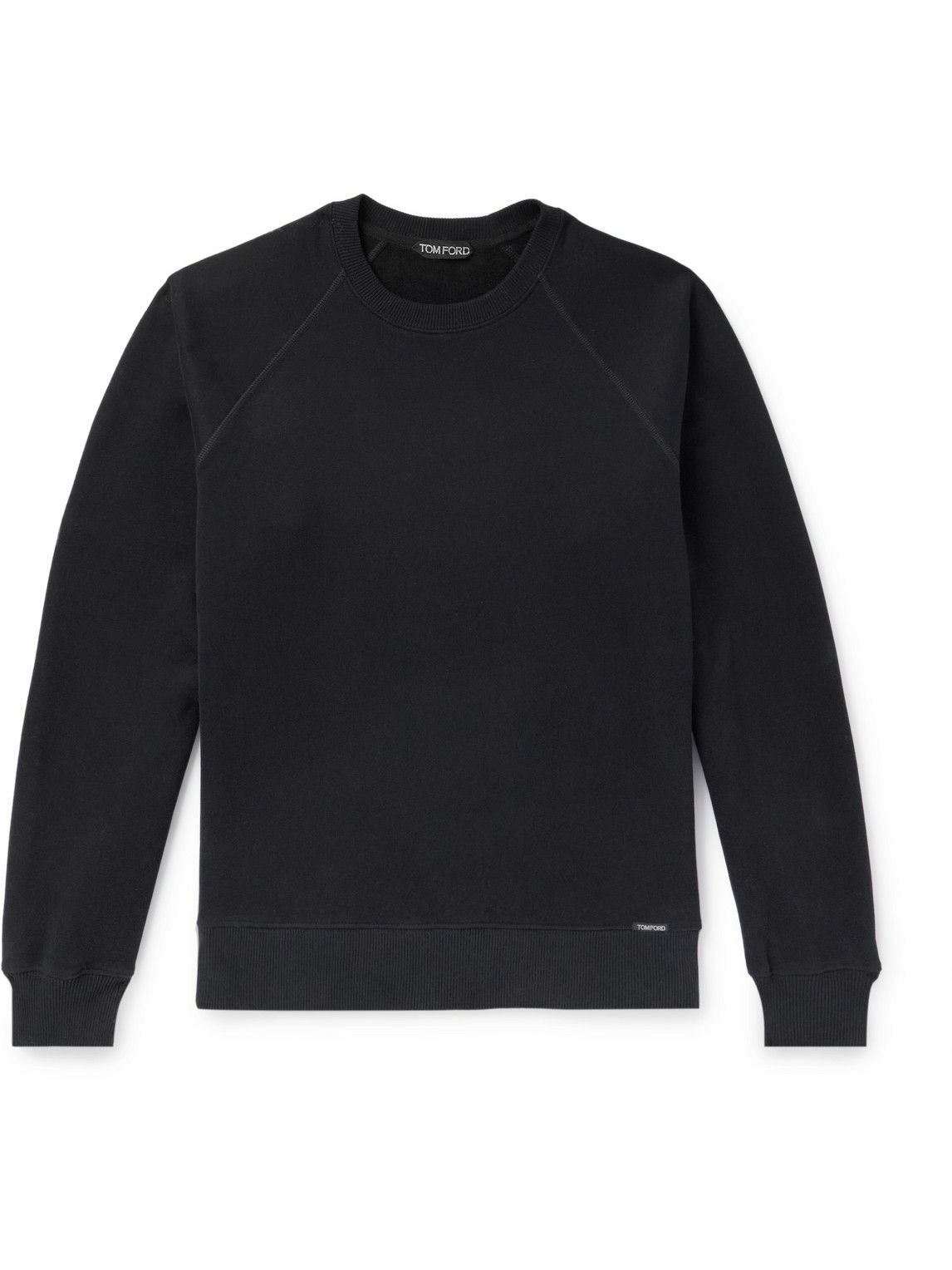 TOM FORD - Cotton-Blend Jersey Sweatshirt - Black