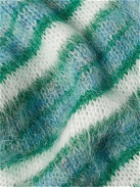 Marni - Striped Mohair-Blend Cardigan - Green
