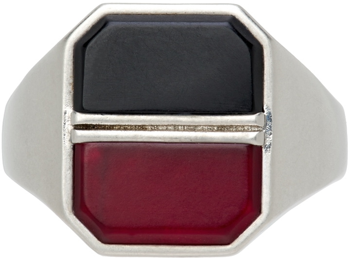 Photo: Maison Margiela Black & Red Semi-Polished Ring