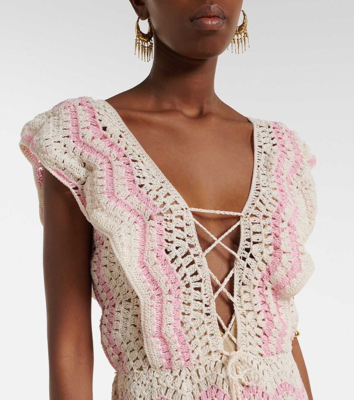 Anna Kosturova Melissa crochet cotton minidress